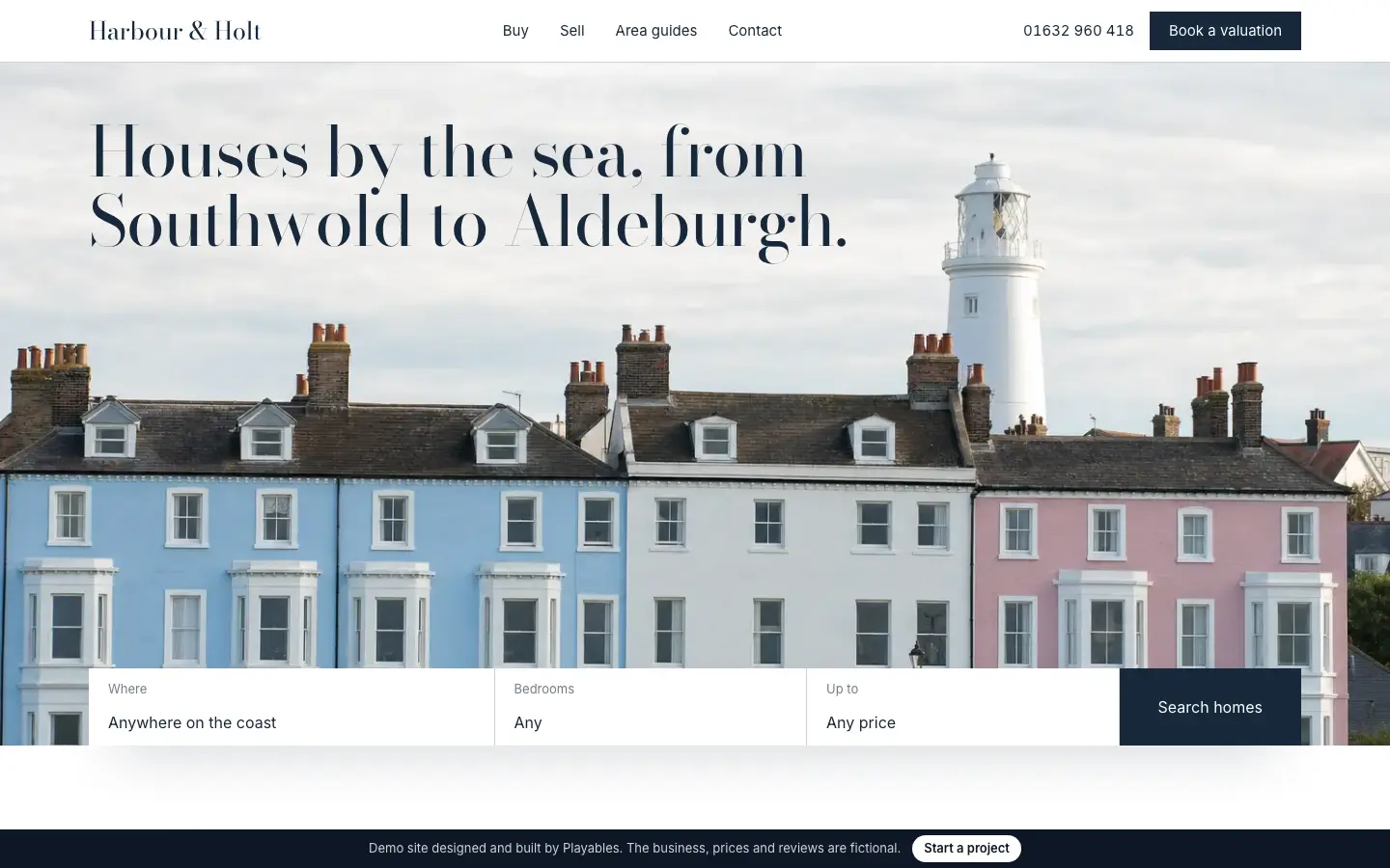 Harbour & Holt estate agent demo site